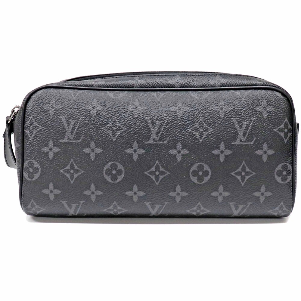 Louis Vuitton Dopp Kit Clutch Bag Monogram Eclipse Black